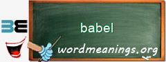 WordMeaning blackboard for babel